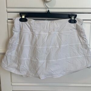 White lulu tennis skirt